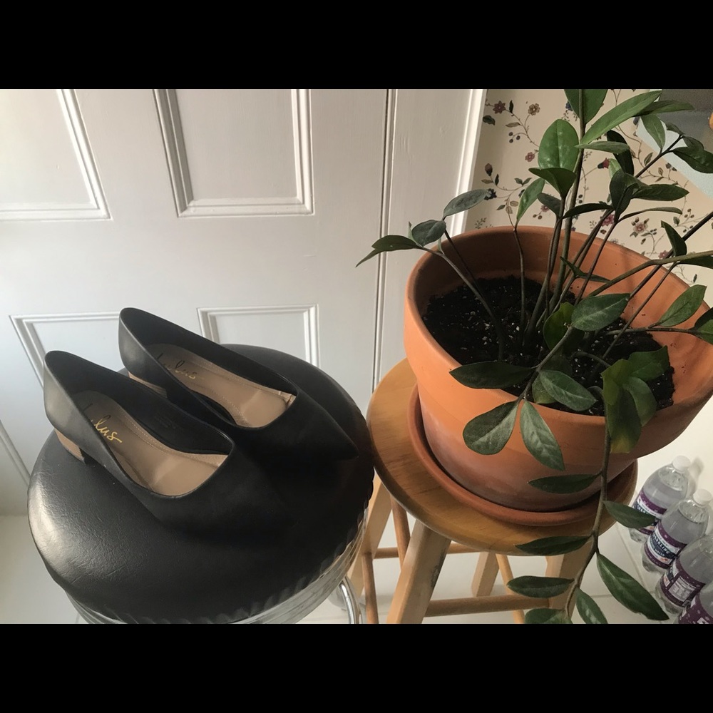 Lulus VEGAN black pointed flats